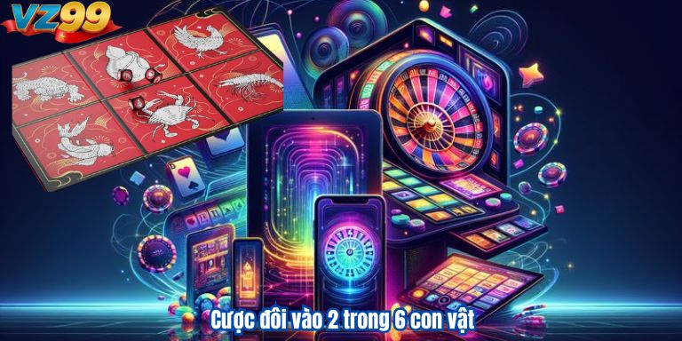 Cược đôi vào 2 trong 6 con vật